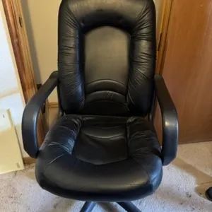 Black Office Chair Pleather