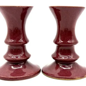 Dryden Pottery Candlestick Pair 4”