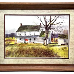 Randulph Bye Farmhouse Scene Print in Frame 25” x