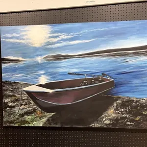 Acrylic Painting Of A Boat By R.Martens