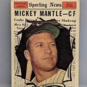 1961 Topps #578 Mickey Mantle All Star HOF Yankees