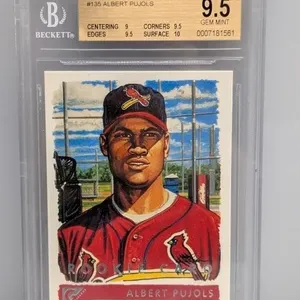 2001 Albert Pujols Topps Gallery RC #135 BGS 9.5