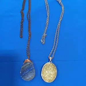 Copper necklace with Teardrop Shaped Stone &