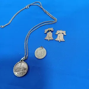 Paris Souvenir Necklace,  Vintage  Silver Liberty