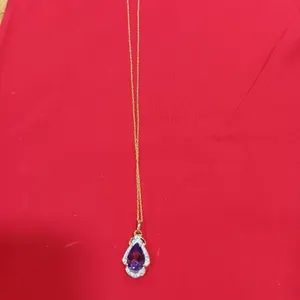 Vintage Pear Shaped Amethyst Stone Framed By