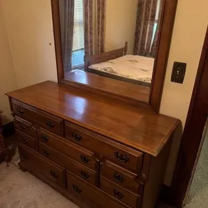 Salem Square Dresser 52x18x31 with Mirror 39x33