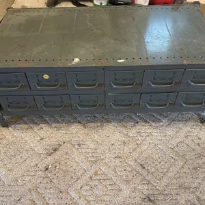 12 Drawer Index Card Holder full of Fishing Jigs,