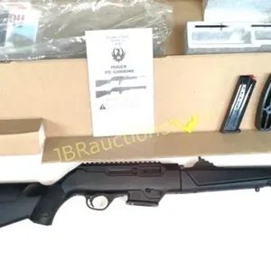 LIKE NEW RUGER 9MM LUGER BLACK OXIDE PC CARBINE
