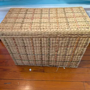 Vintage Wicker Storage Trunk