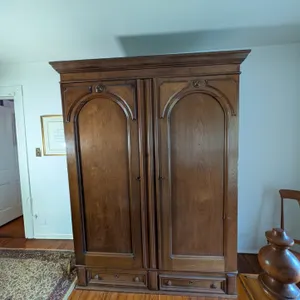 Antique Oak Knock-Down Armoire / Wardrobe