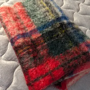 Vintage Glen Cree Mohair Plaid Blanket Lord & Taylor