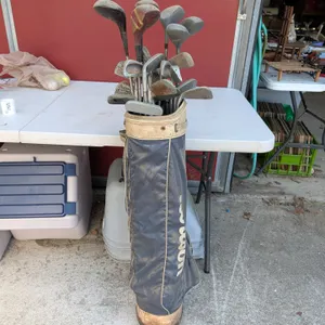 Lot of Vintage Wilson Golf Clubs with Bag