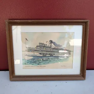Framed Print of Canadiana Steamboat by Tom Sbono