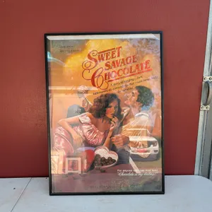 Vintage "Sweet Savage Chocolate" Framed Poster