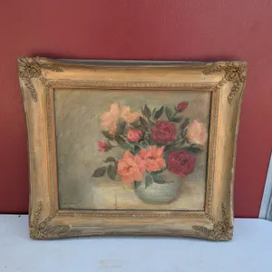 Signed Floral Still Life  Painting
