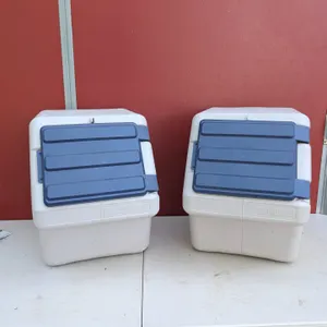 Two "STACK-N-STOR 100" Feed Storage Boxes