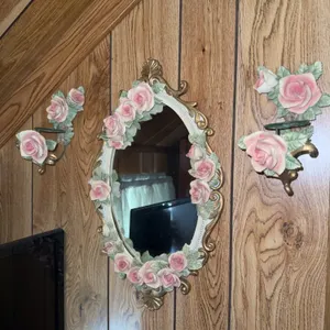 Vintage French Country Rose Three-Piece Wall Décor Set