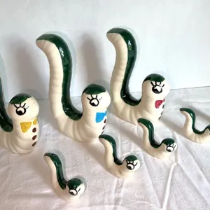 WBNS / Irwin Johnson ‘Early Bird’ radio show - collectible ceramic worms