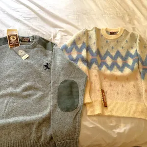 Two vintage wool sweaters – one new