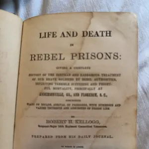 Rare book – Life and Death in Rebel Prisons – 1865