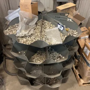 Stud Welder Parts Rack w/ Asst. Ferrules, etc.