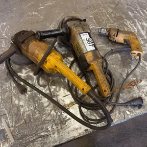 Lot of (2) DeWalt 7” Angle Grinders and (1) DeWalt Electric Drill