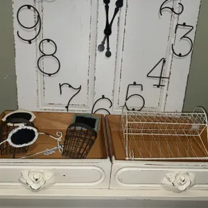 Decorative Metal Wall Baskets and Rack
