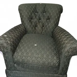 Green Upholstered Armchair with Tufted Back