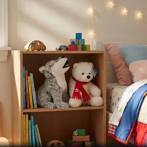 Stuffed Wolf and Canadian Bear Plush Toys