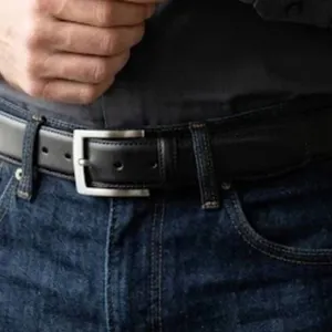 Kenneth Cole Men's XL Black Leather Belt