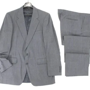 E.R. FISHER MEN'S AQUASCUTUM BLUE GREY WOOL SUIT