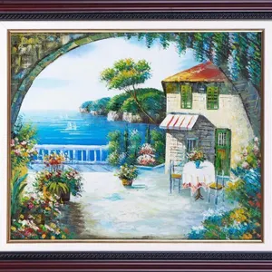 MEDITERRANEAN COASTAL PATIO SCENE