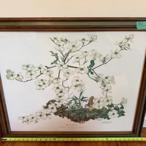 Maryrose Wampler Botanical Print Dogwood  Violets