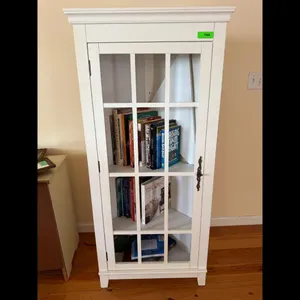 White Corner Display Cabinet