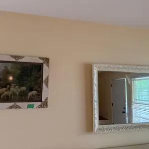 Framed Landscape Painting  Mirror Set