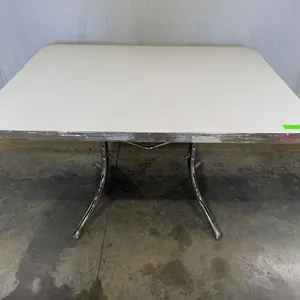 White Retro Diner Table - Folding Legs