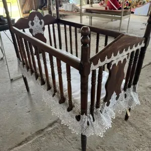 Vintage Wood Baby Crib
