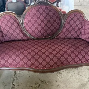 Vintage Victorian Style Medallion-Back Settee