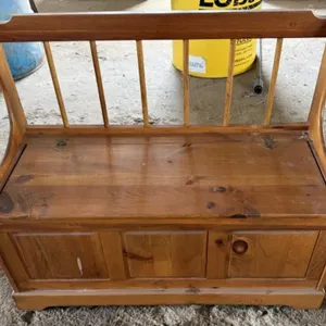 Wood Storage Bench
