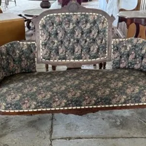 Vintage French Provincial Style Floral Sofa &