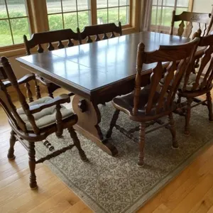 Dinette Table, 4 Chairs and Bench
