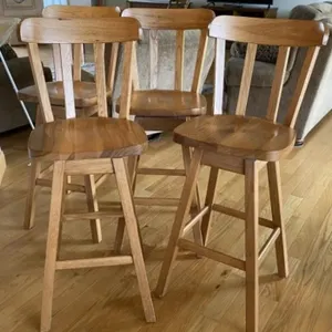 4 - Oak Swivel Barstools