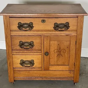 Antique Oak Wash Stand