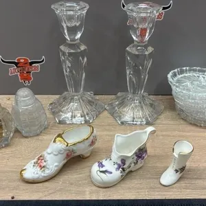 Asst. Glassware - Candle Holders, Salt & Pepper