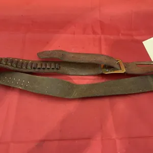Leather Bandolier Belt w/22 Ammo