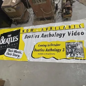 Vinyl Beatles Sign 96"x35" - some damage