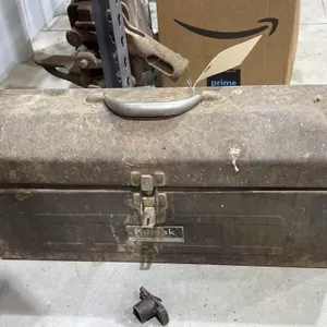 Metal Toolbox w/Assorted Nuts & Bolts