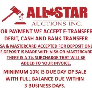 PAYMENT OPTIONS INCLUDE E-TRANSFER, DEBIT, CASH