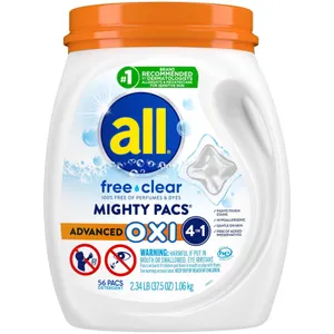 all Free Clear OXI Laundry Pacs 56 Count $23.55