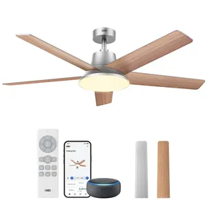DREO 52-Inch Smart LED Ceiling Fan Silver